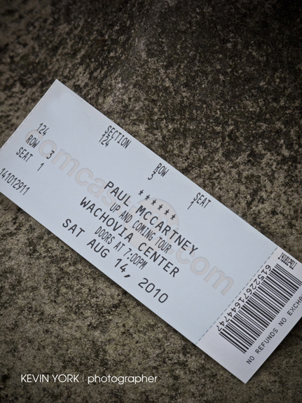 Ticket to Philadelphia Concert